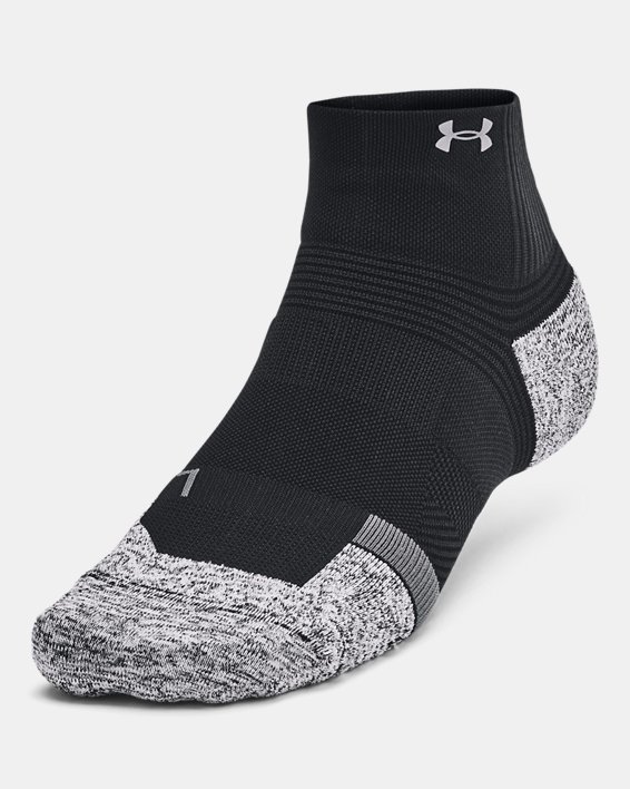 Women's UA ArmourDry™ Pro 2-Pack Quarter Socks in Black image number 1